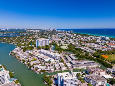 Hava aracı fotoğrafı Park View Island Miami Beach Florida