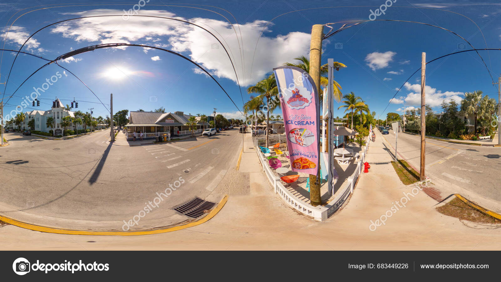 Key West Usa October 2023 Key West 360 Equirectangular Stock – Stock