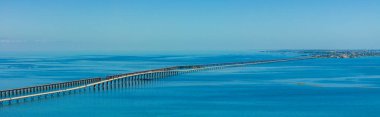 Hava Panorama 7 Mile Köprüsü Florida Keys