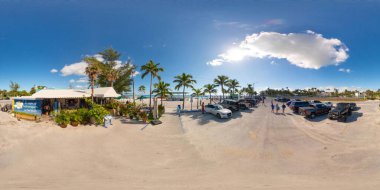 Key West, FL, ABD - 21 Ekim 2023 eşkenar dörtgen fotoğraf çekimi The Beach Key West Hggs Beach