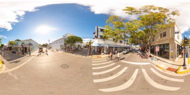Key West, FL, ABD - 21 Ekim 2023: Turizm Key West 360 eşköşeli stok fotoğrafı