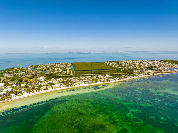 Aerial drone photo Florida Keys residential neighborhoods