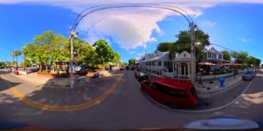 Key West, FL, ABD - 4 Ekim 2023: Key West Florida ABD 360 eşdörtgen video