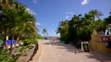 Key West, FL, ABD - 21 Ekim 2023: Emma Carrero Cates Rıhtımı 2023 Duval Caddesi Key West Stock video