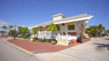 Key West, FL, ABD - 21 Ekim 2023: Motion stock video Flagler Station Key West Florida