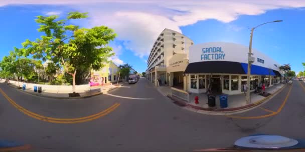 Key West Usa Oktober 2023 Butiker Och Värdshus Key West — Stockvideo