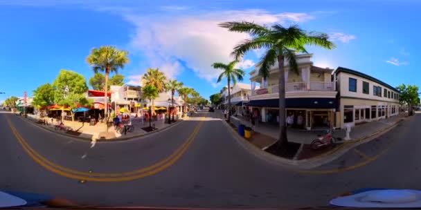 Key West Usa Octubre 2023 360 Stock Video Duval Street — Vídeo de stock