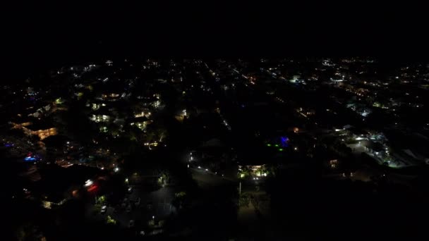 Night Drone Antenne Video Key Largo Florida Verenigde Staten — Stockvideo