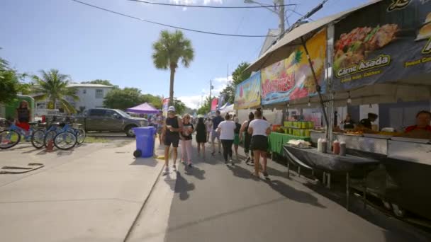 Key West Estados Unidos Octubre 2023 Los Turistas Compran Alimentos — Vídeo de stock