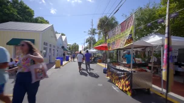 Key West Estados Unidos Octubre 2023 Vídeo Stock Bahama Village — Vídeo de stock