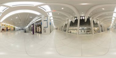 New York, New York, ABD - 27 Ekim 2023 Westfield Dünya Ticaret Merkezi Oculus Merkezi 'nin eşkenar dörtgen fotoğrafı