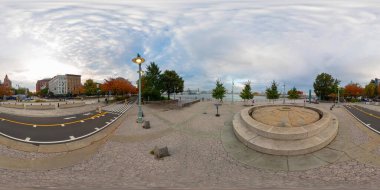 New York, New York, ABD - 27 Ekim 2023: Stephan Weiss Park New York. 360 eşdörtgen fotoğraf VR