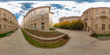 Washington DC, ABD - 28 Ekim 2023: Eski Posta Ofisi Pavyonu Washington DC. 360 panorama VR eşdörtgen fotoğraf