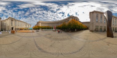 Washington DC, ABD - 28 Ekim 2023: Eski Posta Ofisi Pavyonu Washington DC. 360 panorama VR eşdörtgen fotoğraf