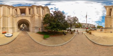 Washington DC, ABD - 28 Ekim 2023: Eski Posta Ofisi Pavyonu Washington DC. 360 panorama VR eşdörtgen fotoğraf