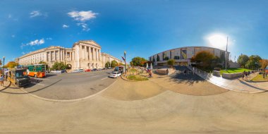 Washington DC, ABD - 28 Ekim 2023: Smithsonian Ulusal Doğal Tarih Müzesi. 360 panorama VR eşdörtgen fotoğraf