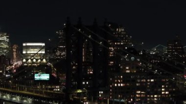 Gece Havası Manhattan Köprüsü NYC 2023