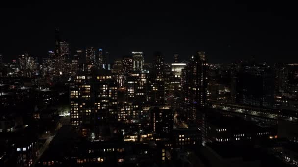 Nacht Luftbild Dumbo Brooklyn — Stockvideo