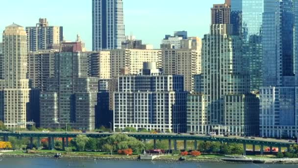 Съёмки Воздуха Многоквартирных Домов Lincoln Square New York 2023 — стоковое видео