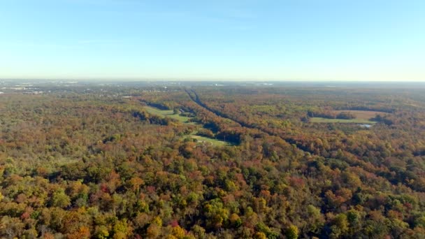 Aerial Video Piękne Jesienne Liście Laurel Maryland Usa — Wideo stockowe