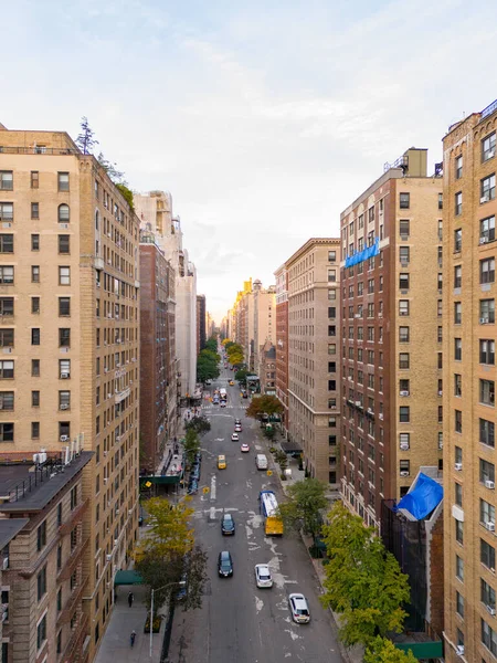 Vertical Drone Photo Nyc Aerial View Apartment Buildings West End — Stock Photo, Image
