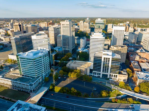 Aerial Drone Photo Downtown Richmond Usa — Stock Photo, Image