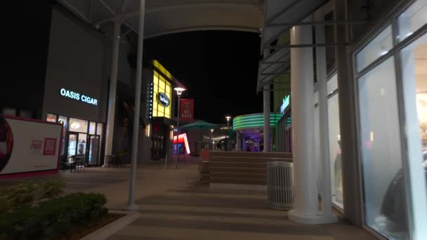 Sunrise Usa November 2023 Nachtlager Video Sawgrass Mills Mall Einkaufserlebnis — Stockvideo