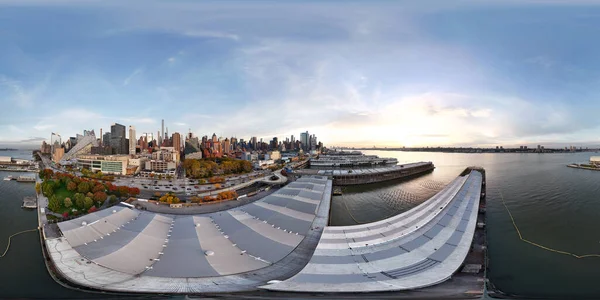 Luchtfoto 360 Rechthoekig Chelsea Piers New York 2023 — Stockfoto
