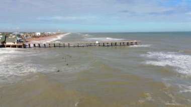 Flagler Sahili Florida 'daki hava video sörfçüleri