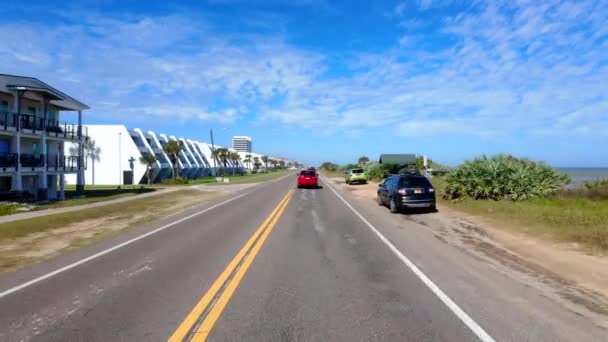 Passeio Pela Flórida Dirigindo A1A Flagler Beach Florida Eua — Vídeo de Stock