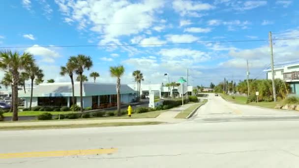 Vista Lateral Condução Ormond Beach Florida Eua — Vídeo de Stock