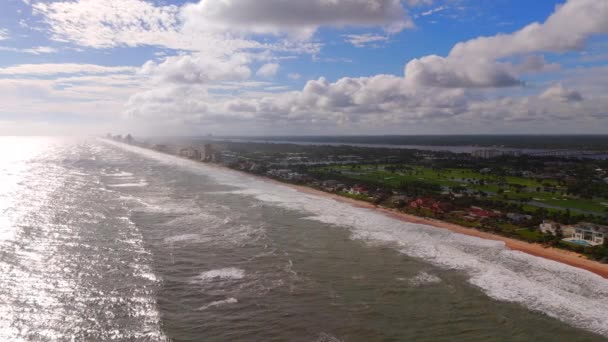Vídeo Aéreo Que Estabelece Tiro Ormond Beach Florida Eua — Vídeo de Stock