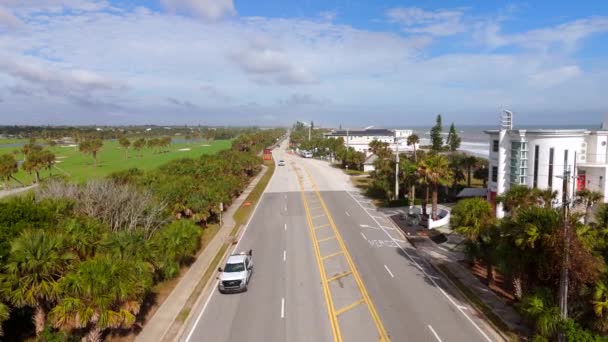 Florida A1A Ormond Beach Flyover Vídeo Aéreo Com Destino Norte — Vídeo de Stock