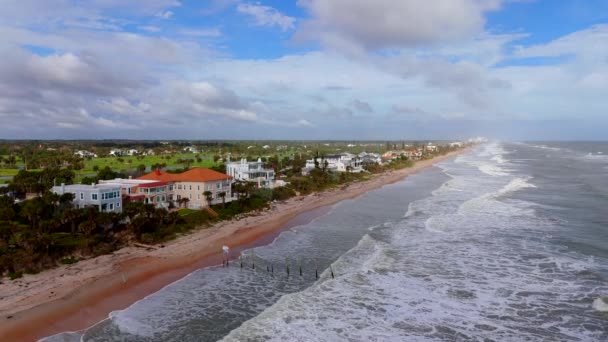 Imágenes Aéreas Triton Beach Ormond Beach Florida Estados Unidos — Vídeos de Stock
