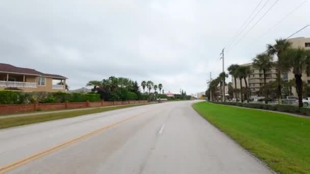 Водійський Тур Південноатлантична Авеню Ponce Inlet Florida Usa Подвійна Швидкість — стокове відео