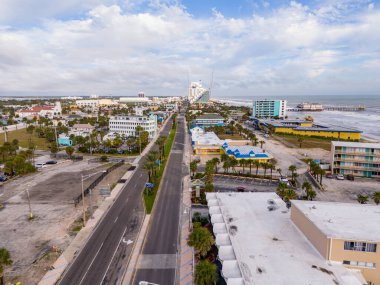 Sahilin tepesinden ve Key West, Florida plajından manzara