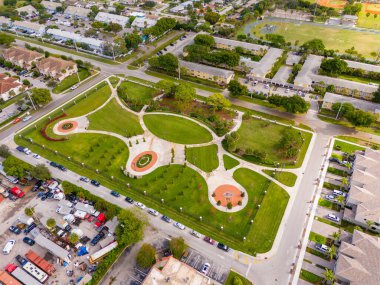 Deerfield Plajı, FL, ABD - 20 Kasım 2023: Hava fotoğrafı Branhilda Richardson Knowles Anıtı