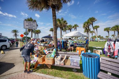 Flagler plajı, FL, ABD - 18 Kasım 2023: Flagler Sahili Florida 15.