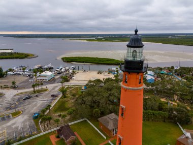 Hava aracı fotoğrafı Ponce De Leon Deniz feneri girişi Florida ABD