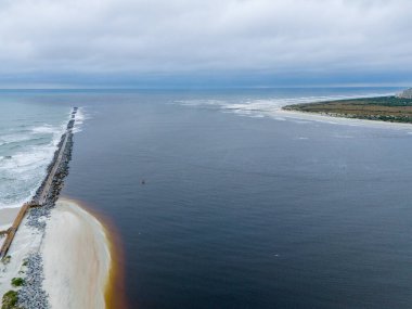 Hava fotoğrafı Ponce De Leon Inlet Florida doğu kıyısı