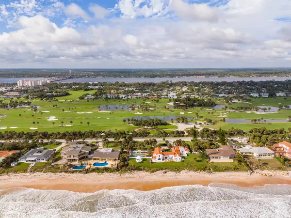Rumah Mewah Foto Udara Ormond Dan Triton Beach Florida Usa — Stok Foto