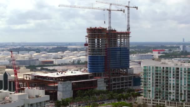 Fort Lauderdale Estados Unidos Diciembre 2023 Proyecto Expansión Del Centro — Vídeo de stock