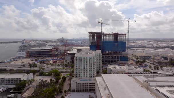 Fort Lauderdale Usa Dezember 2023 Baustelleninspektion Des Broward County Convention — Stockvideo
