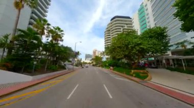Miami Beach, FL, ABD - 12 Aralık 2023: Miami Beach Florida USA 'dan hisse senedi görüntüleri
