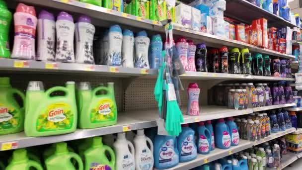 Wschód Słońca Usa Stycznia 2024 Wyspa Detergentów Prania Walmart — Wideo stockowe