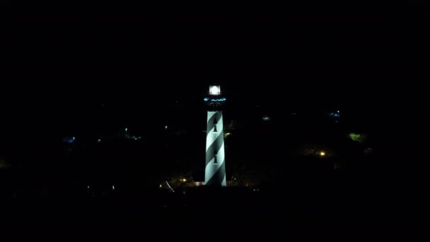 Aerial Stock Footage Augustine Lighthouse Verenigde Staten 2024 — Stockvideo