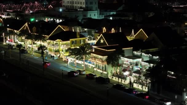 Kersttijd Augustine Florida — Stockvideo