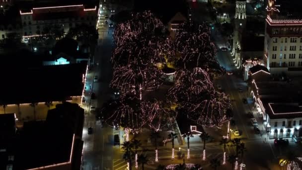 Noches Luces San Agustín Florida — Vídeos de Stock