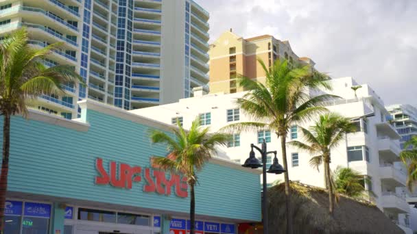 Fort Lauderdale Usa Stycznia 2024 Sklep Strojami Kąpielowymi Hdr Surf — Wideo stockowe