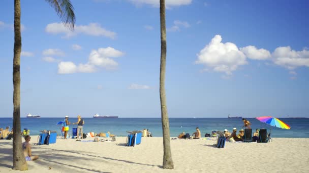 Fort Lauderdale Amerika Serikat Januari 2024 Hdr Video Pemanas Pantai — Stok Video
